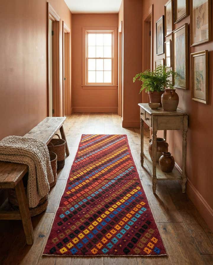 2' 9 x 9' 1 Hand Knotted Balouch Wool Runner Rug