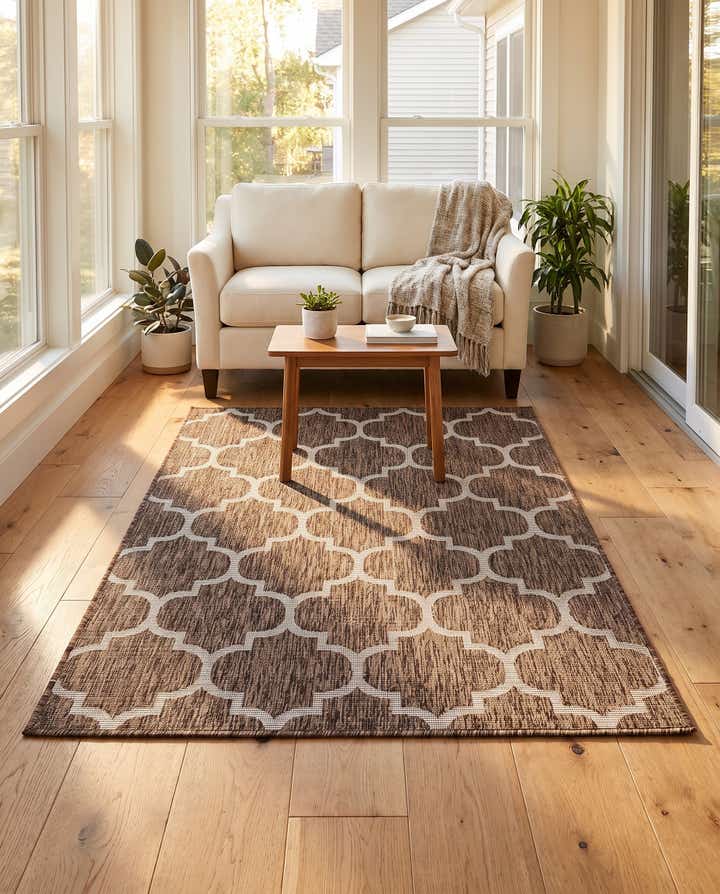 4' x 6' Easy-Clean Trellis Indoor / Outdoor Rug
