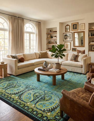 Aquamarine Ankara Rug