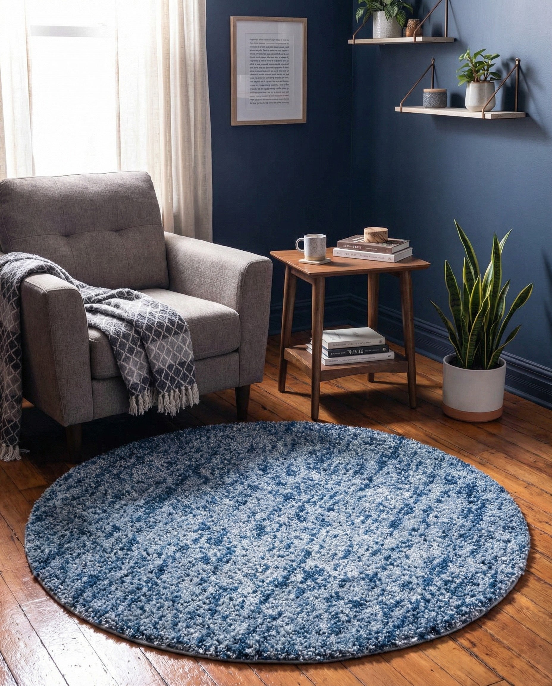  3' 3 x 3' 3 Athena Shag Round Rug