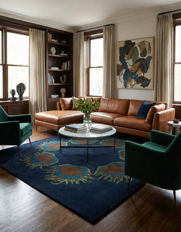 Detail image of 7' 5 x 7' 7 Luna Square Rug