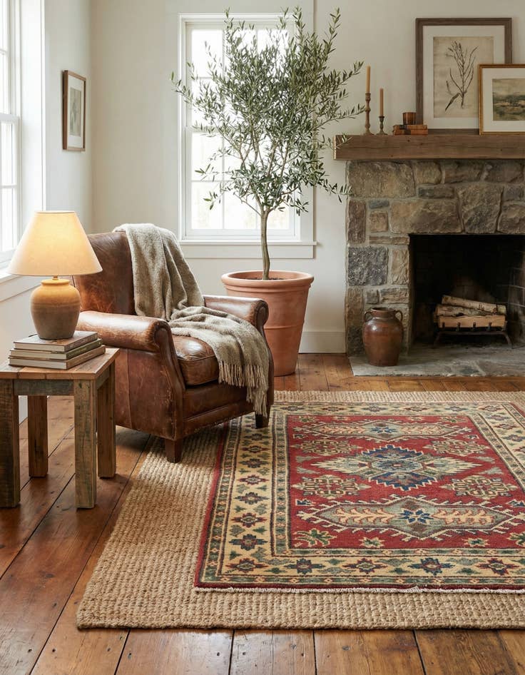 Detail image of 2' 9 x 4'  Hand Knotted Kazak Rug