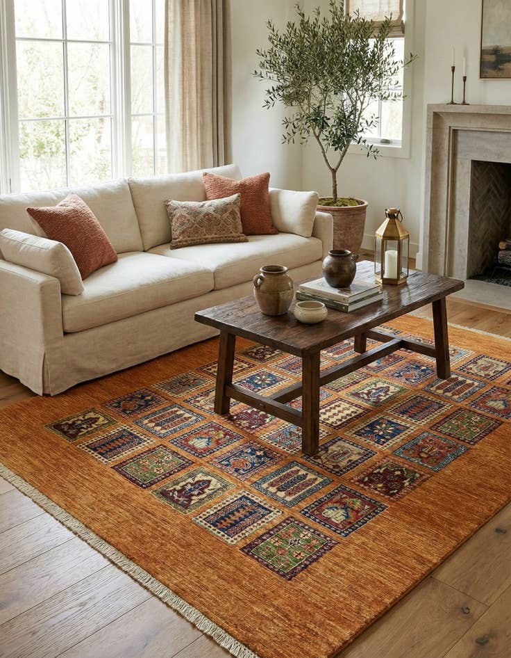 Detail image of 5' x 6' 4  Hand Knotted Ariana Ziegler Rug