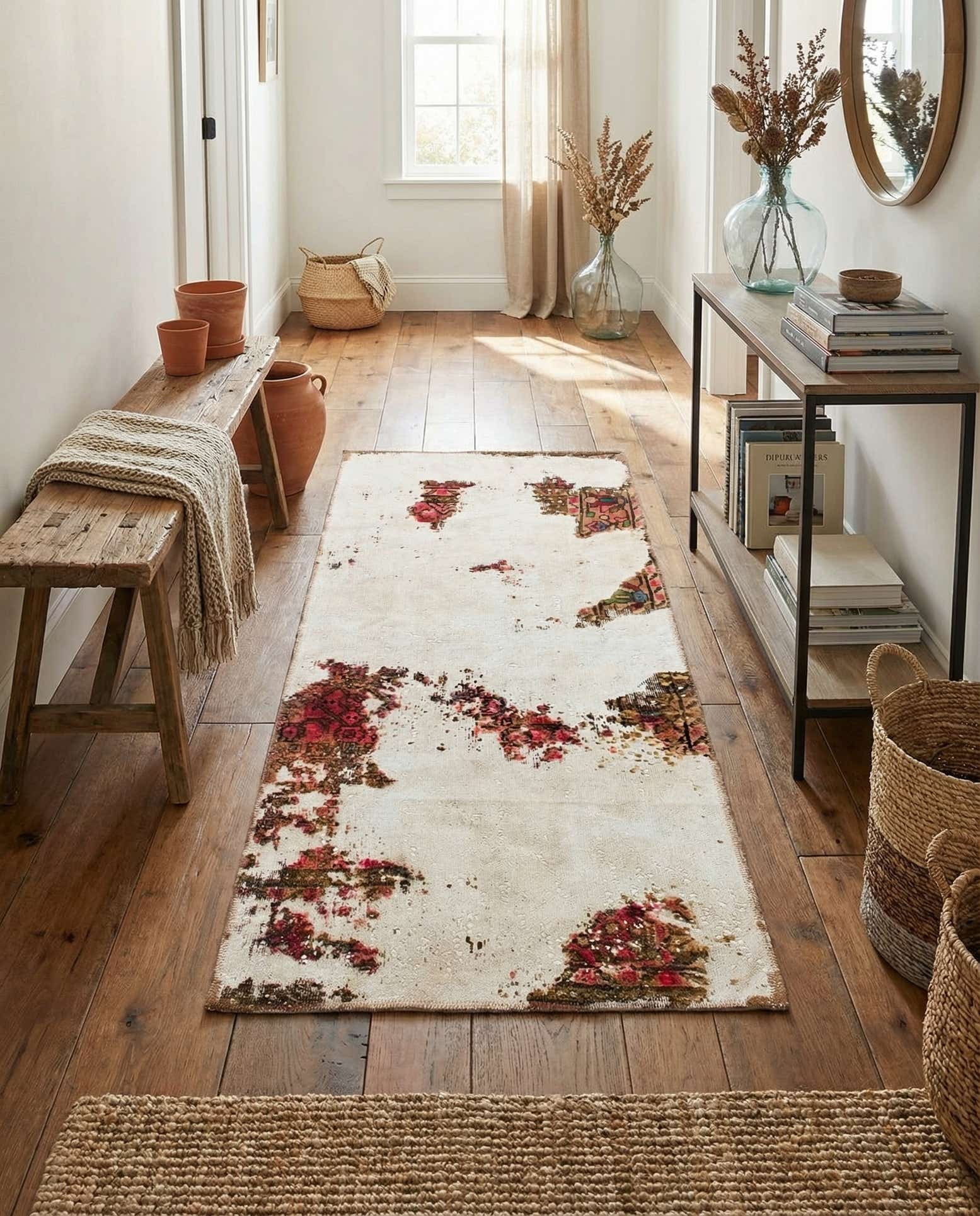2' 8 x 6' 4 Hand Knotted Ultra Vintage Persian Wool Runner Rug