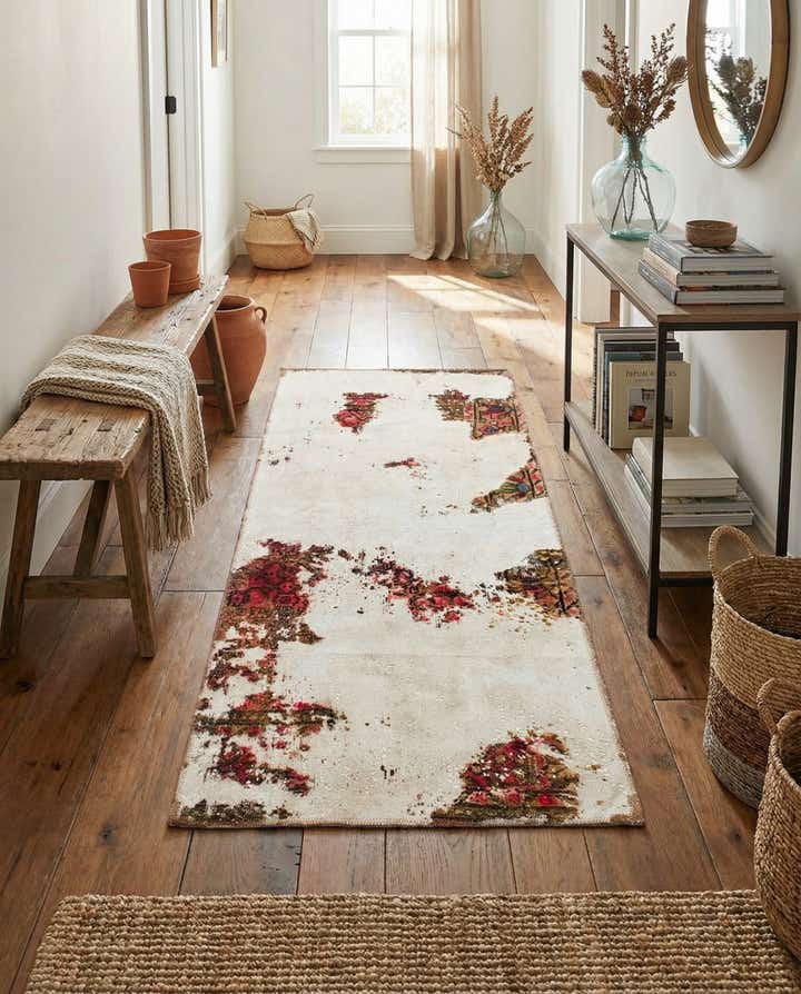 2' 8 x 6' 4 Hand Knotted Ultra Vintage Persian Wool Runner Rug