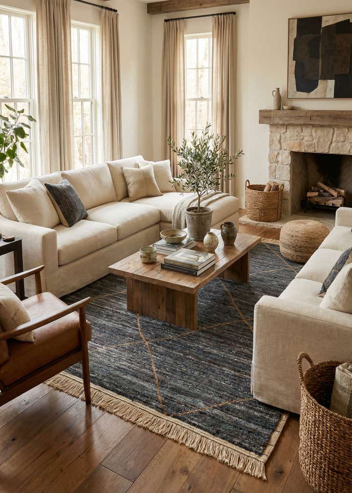 7' 10 x 10' 6 Hand Knotted Moroccan Wool Rug