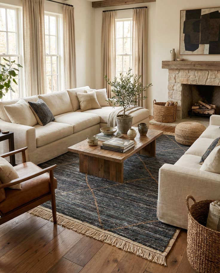 Detail image of 7' 10 x 10' 6 Hand Knotted Moroccan Wool Rug