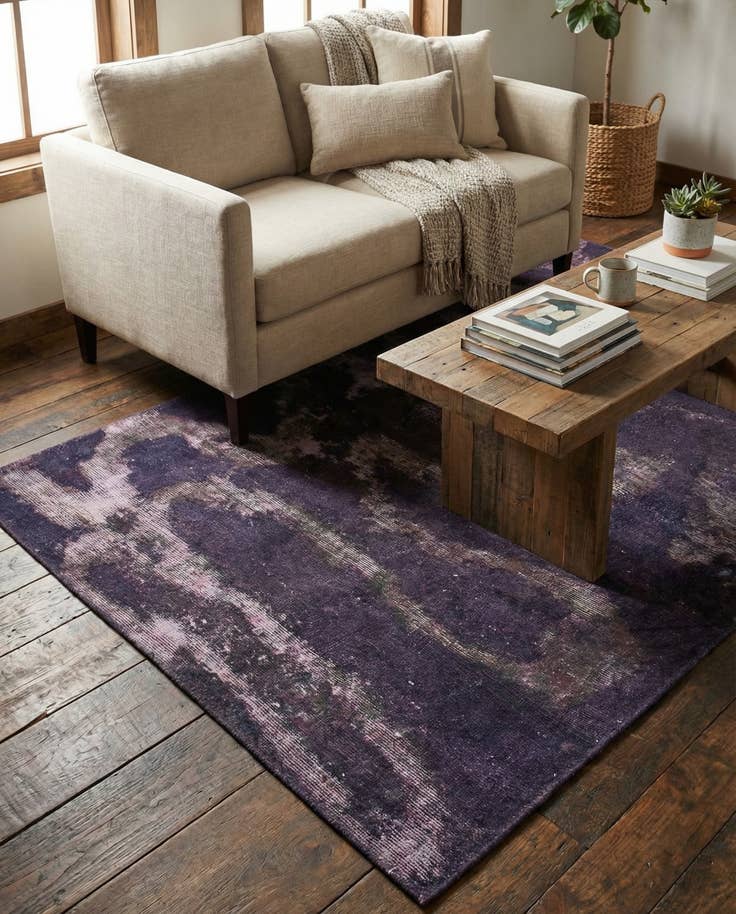 Detail image of 3' 4 x 5' Hand Knotted Ultra Vintage Persian Wool Rug