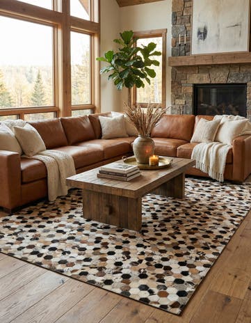 5' x 8' Cowhide - Patchwork Rug