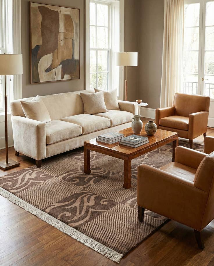 Detail image of 5' 9 x 7' 9 Hand Knotted Darya Wool Rug
