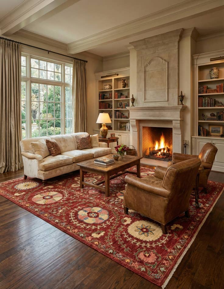 Detail image of 5' 1 x 6' 4  Hand Knotted Ariana Ziegler Oriental Rug