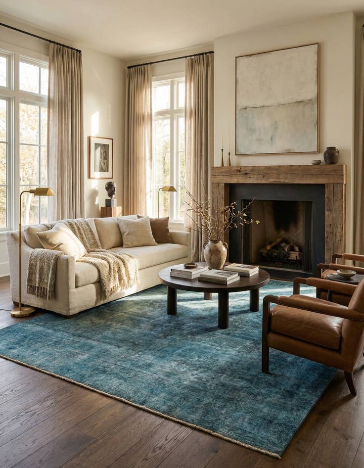 Detail image of 9' 1 x 12'  Hand Knotted Ultra Vintage Persian Wool Rug