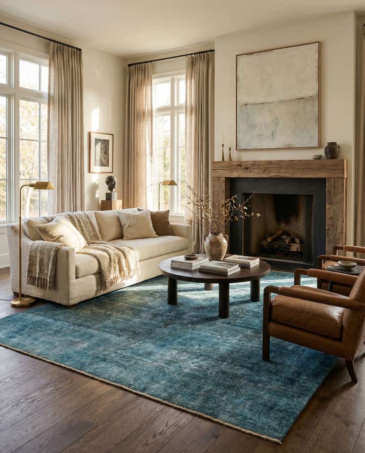 9' 1 x 12' Hand Knotted Ultra Vintage Persian Wool Rug