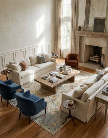 7' 10 x 9' 10 Hand Knotted Oushak Rug