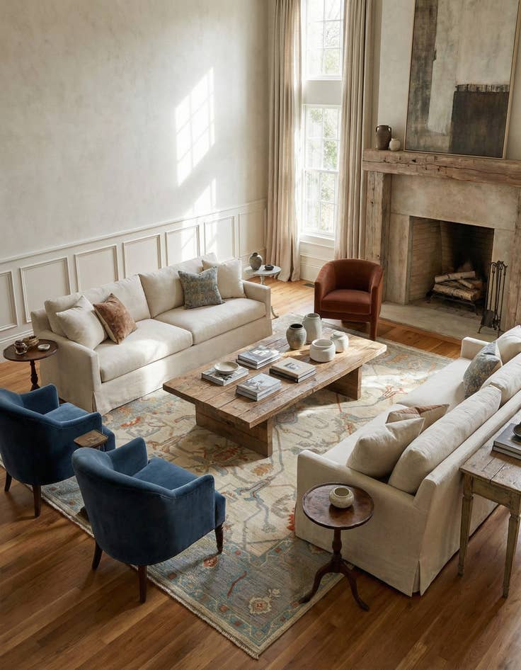 Detail image of 7' 10 x 9' 10  Hand Knotted Oushak Rug