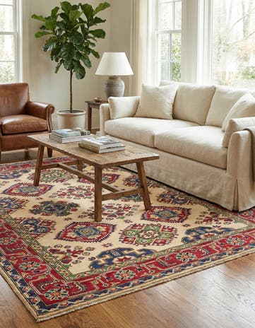 5' 6 x 7' 10 Hand Knotted Kazak Rug