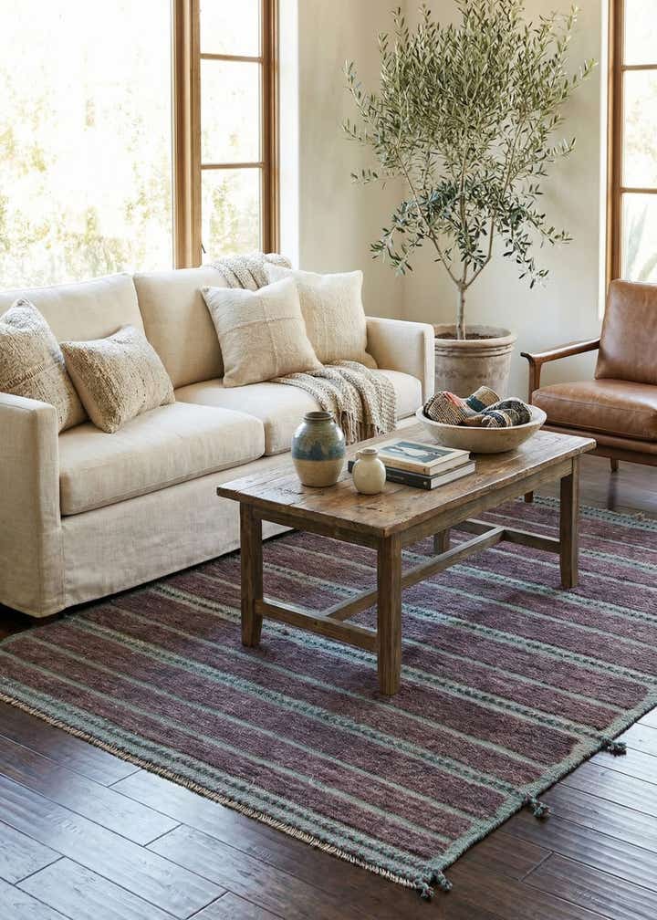 5' 8 x 8' 1 Hand Knotted Moroccan Wool Rug