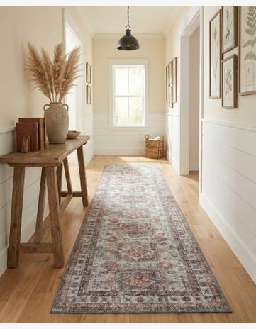 2' 7 x 12' Washable Timeless Runner Rug
