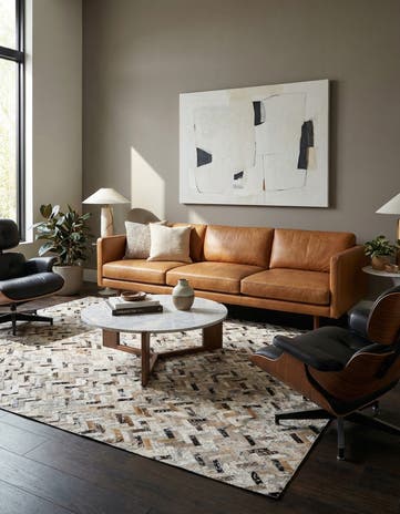 5' 4 x 7' 6 Cowhide Stocks Rug