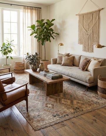 5' 10 x 7' 10 Hand Woven Kilim Maymana Wool Rug