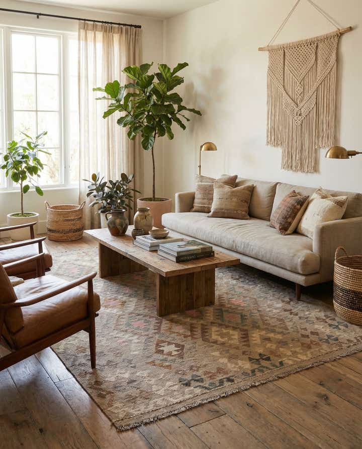 5' 10 x 7' 10 Hand Woven Kilim Maymana Wool Rug