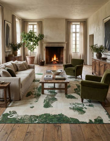 5' 7 x 9' 3 Hand Knotted Ultra Vintage Persian Wool Rug