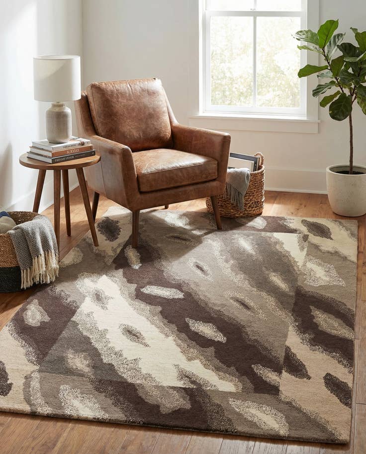 Detail image of 4' x 4' 10 Hand Knotted Nepal Wool Rug