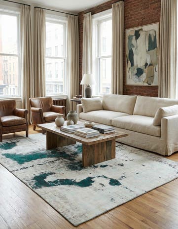 6' 5 x 9' 3 Hand Knotted Ultra Vintage Persian Wool Rug