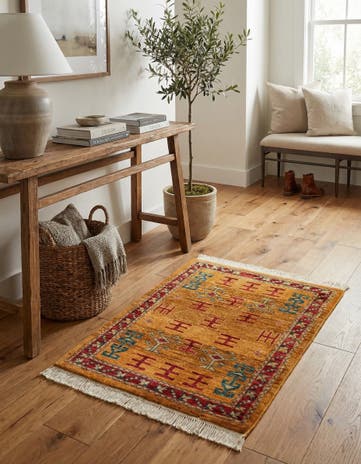 2' 5 x 3' Hand Knotted Ziegler Wool Rug