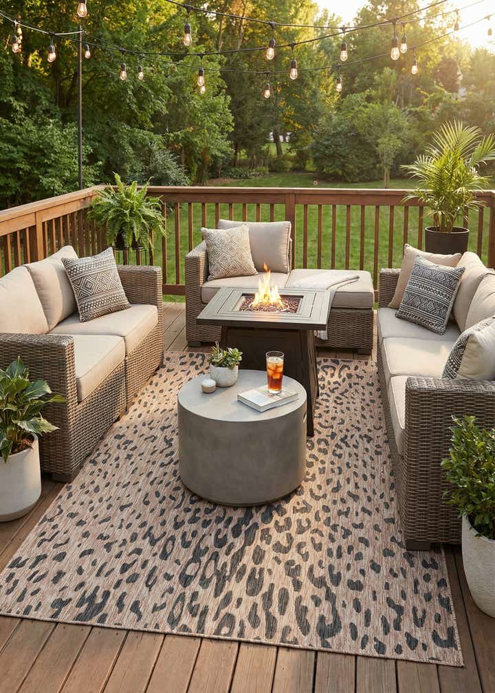 7' 10 x 11' Easy-Clean Safari Indoor / Outdoor Rug