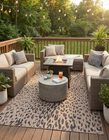 7' 10 x 11' Easy-Clean Safari Indoor / Outdoor Rug