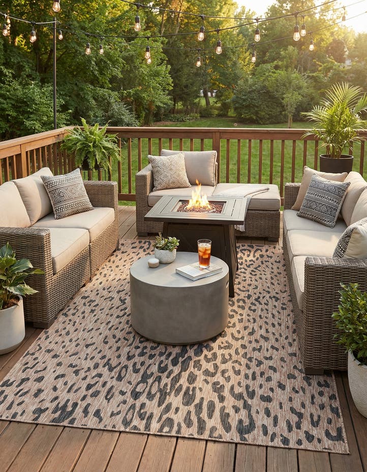 7' 10 x 11' Easy-Clean Safari Indoor / Outdoor...