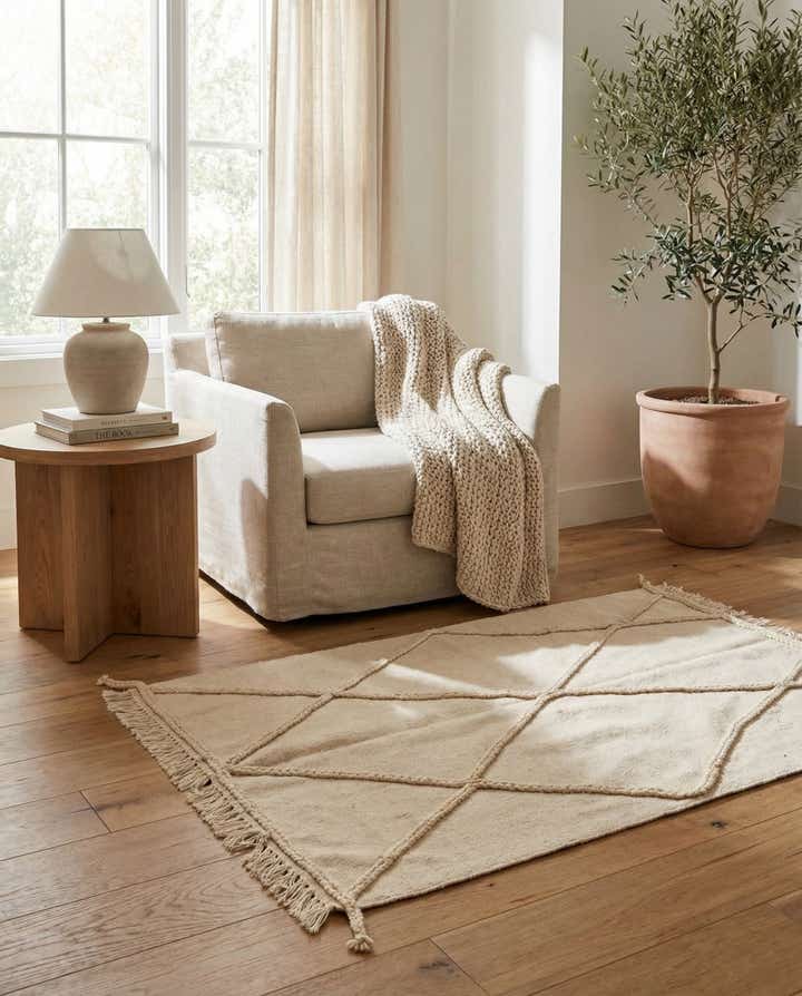 3' 4 x 5' Hand Woven Moroccan Wool Rug