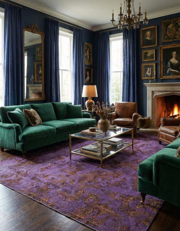 8' 1 x 11' 4 Vintage Royal Wool Rug