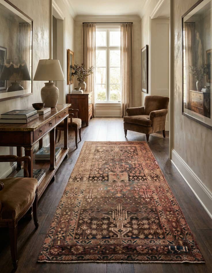 Detail image of 5' x 10' 2  Hand Knotted Ultra Vintage Persian Wool Runner Rug