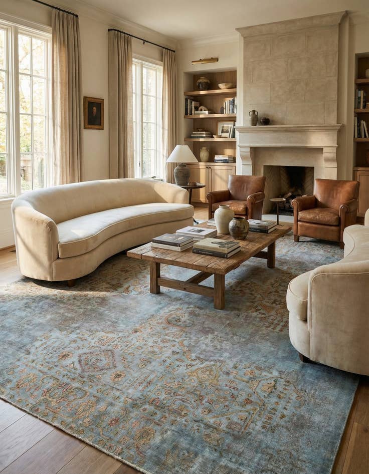 Detail image of 9' 11 x 12' 10 Vintage Royal Wool Rug