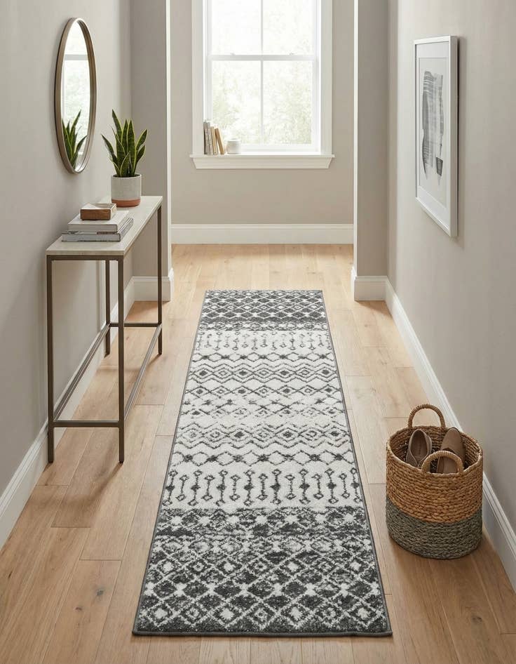 Detail image of  2' x 8' Moroccan Trellis Runner Rug