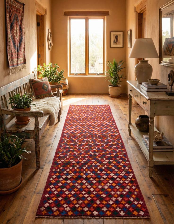 Detail image of 2' 9 x 9' 4  Hand Knotted Balouch Wool Runner Rug