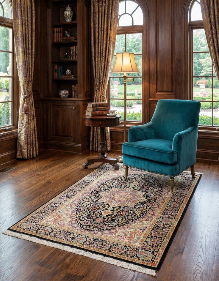 Detail image of 3' 3 x 5' 1 Ghom Silk Rug