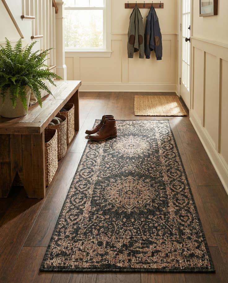 Detail image of 2' x 5' 3 Easy-Clean Traditional Indoor / Outdoor Runner Rug