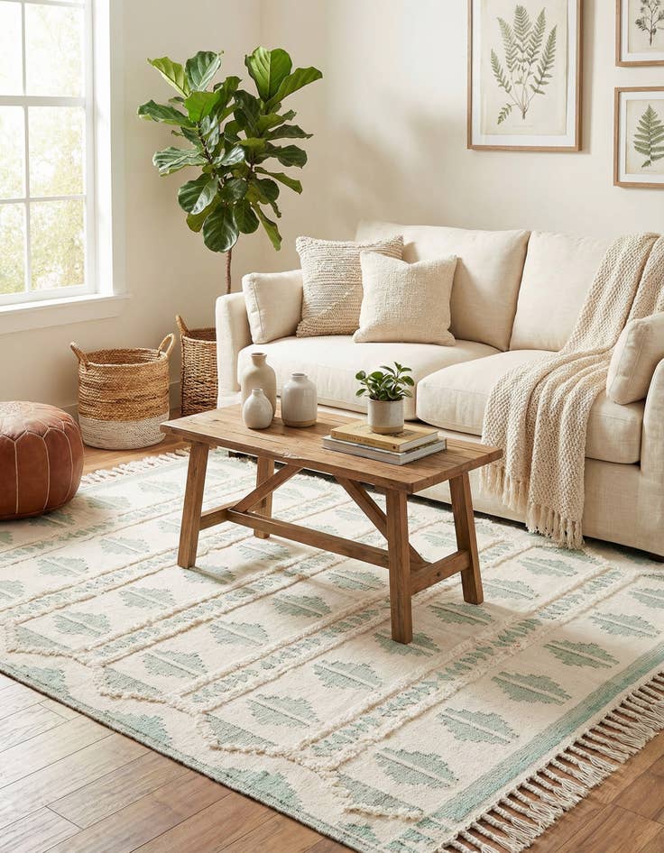 Detail image of  10' x 10'  Hand Woven Arizona Wool Square Rug