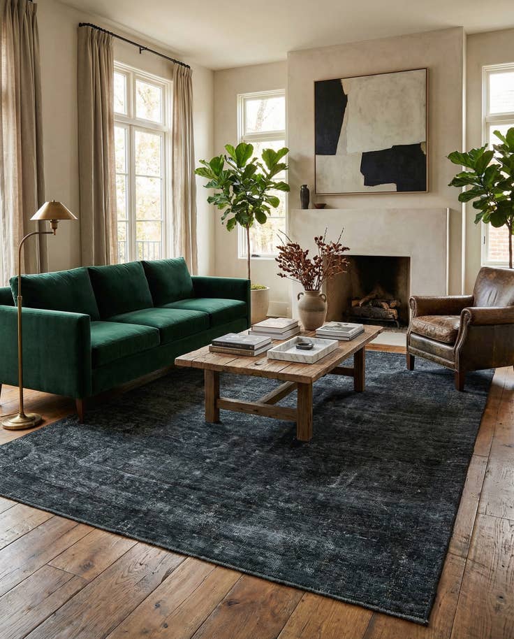 Detail image of 6' 10 x 9' 7 Hand Knotted Ultra Vintage Persian Wool Rug