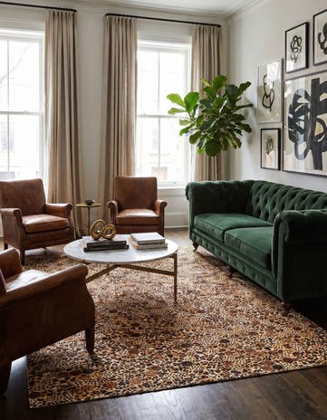 5' x 7' 10 Cowhide Stocks Rug