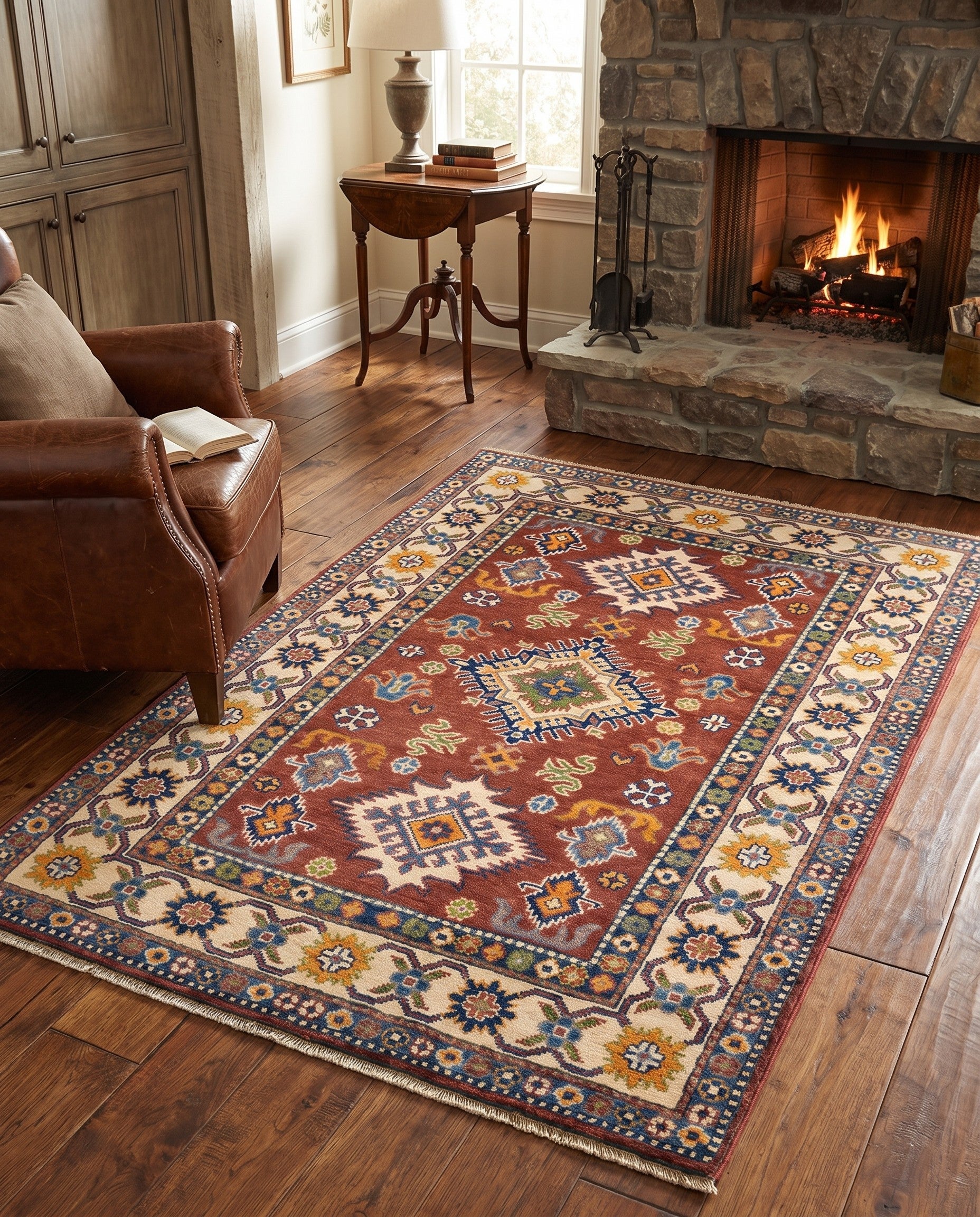 3' 2 x 5' Hand Knotted Kazak Rug