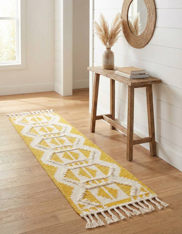 Detail image of  2' 2 x 8' 2  Hand Woven Arizona Wool Runner Rug