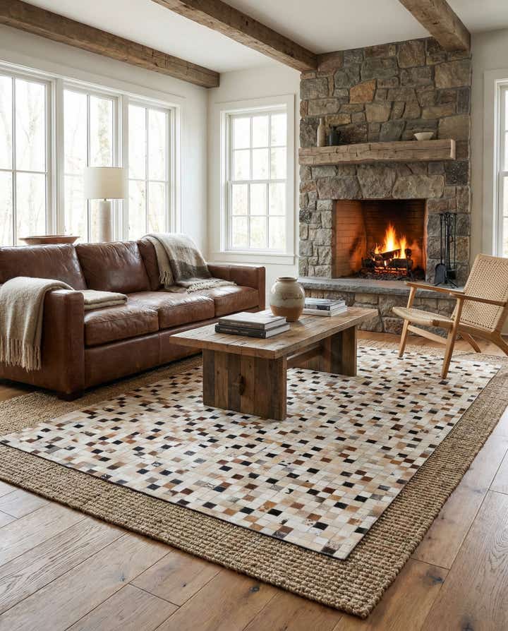 5' 2 x 8' Cowhide Stocks Rug