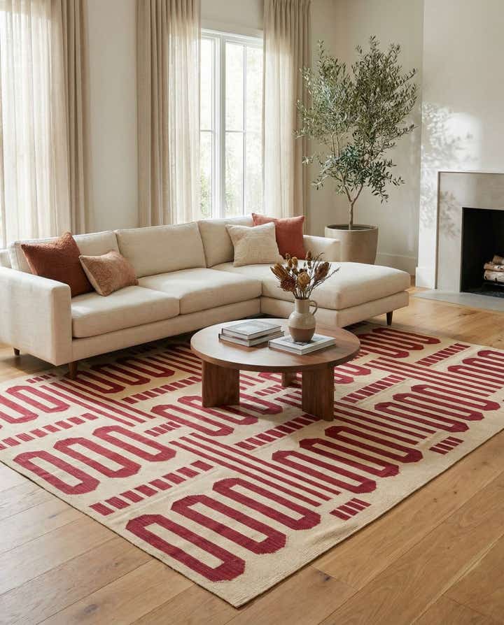 8' 3 x 9' 8 Hand Woven Kilim Modern Wool Rug