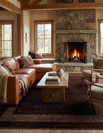 4' 10 x 7' Hand Knotted Gabbeh Wool Rug
