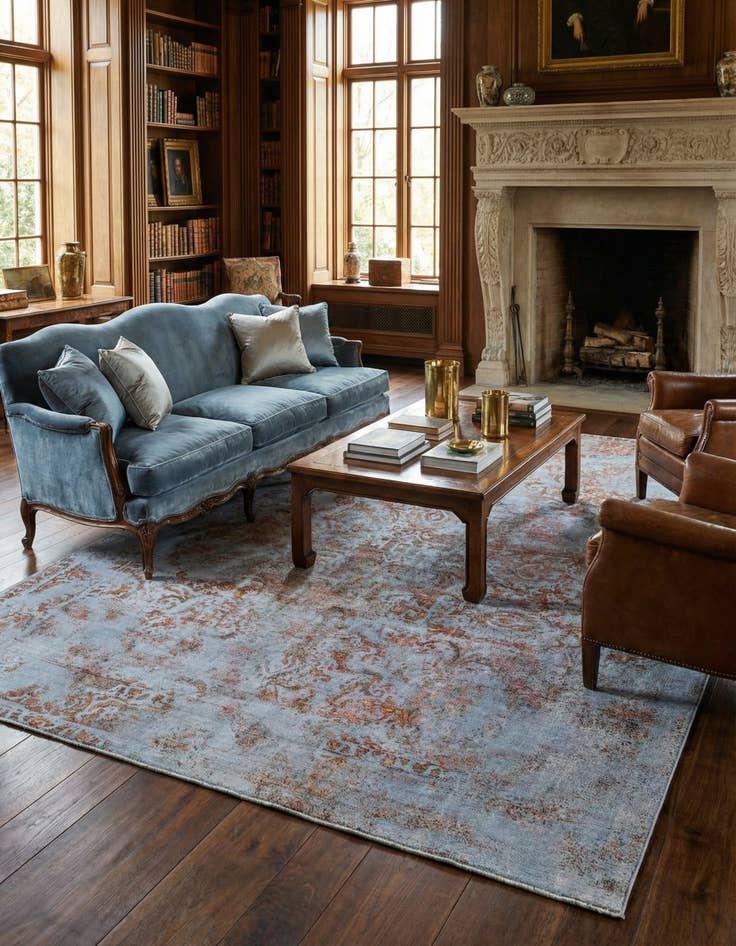 Detail image of 9' 7 x 12' 10 Vintage Royal Wool Rug