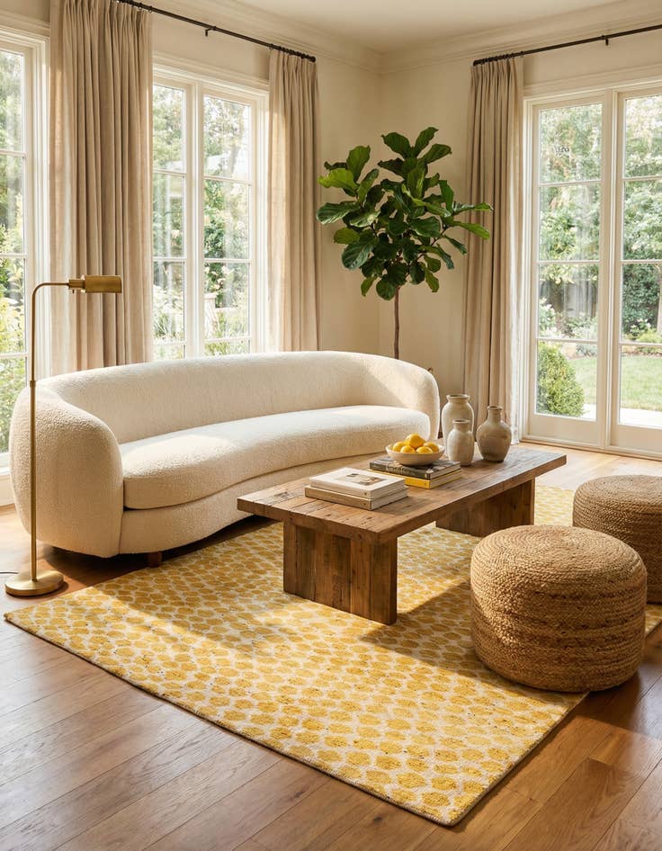 Detail image of 5' 10 x 8' 10  Hand Knotted Darya Wool Rug